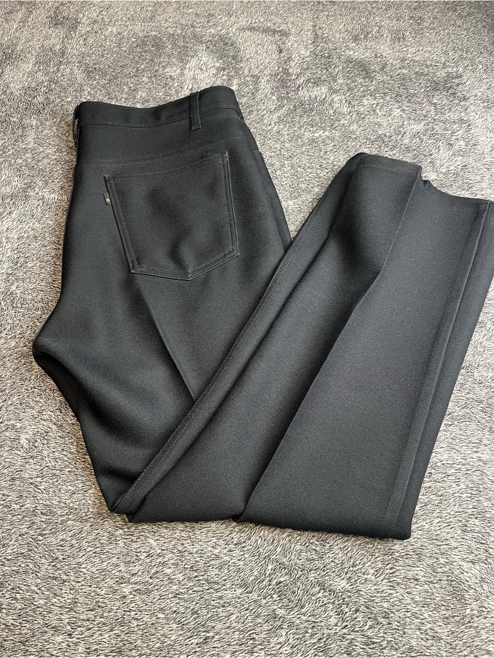 Levi's Sta-Prest Pants Mens 38x30 Black Poly Blend Straight Leg Vintage Retro